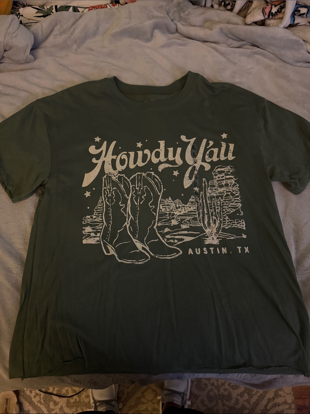 Awake Green 'Howdy Y'all' Austin TX Graphic Tee